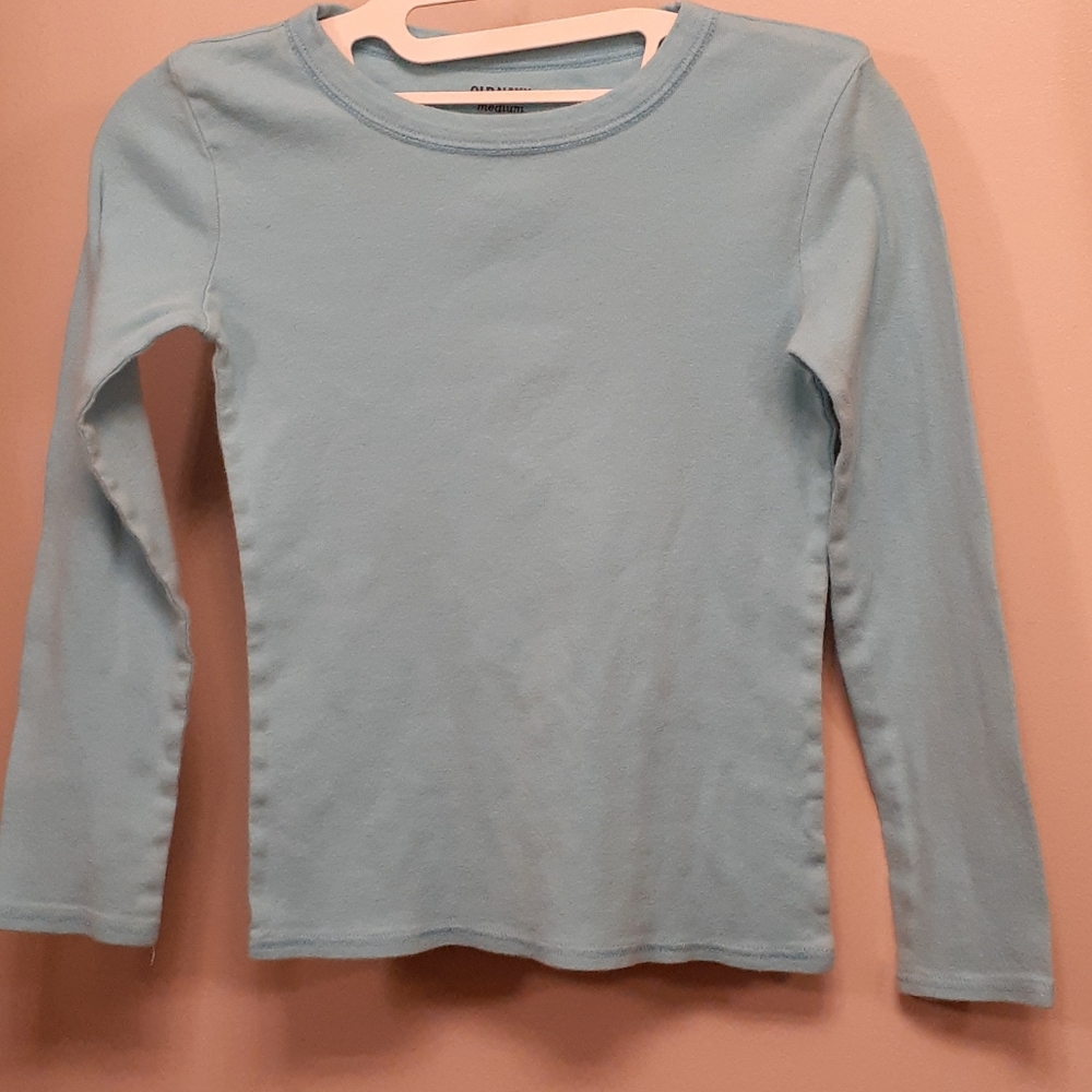 Girl's Old Navy Lt. Blue long sleeve t-shirt sz 8